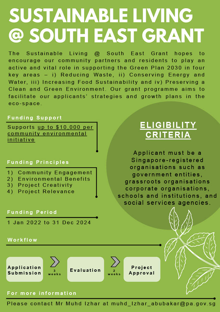 Sustainable Living Grant @ South East